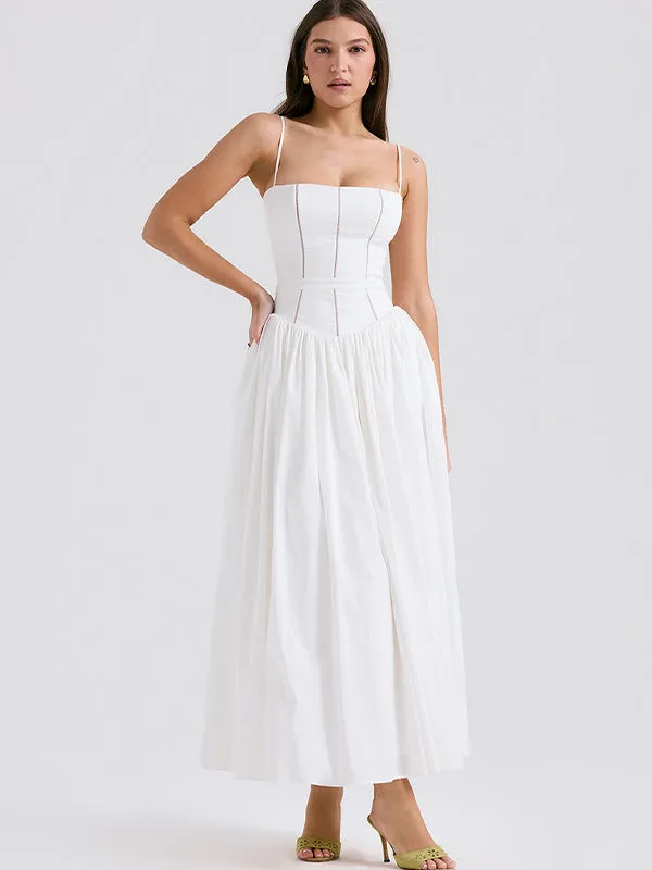 Slim-Fitting Suspender Belt Pure Lust Style Maxi Dress