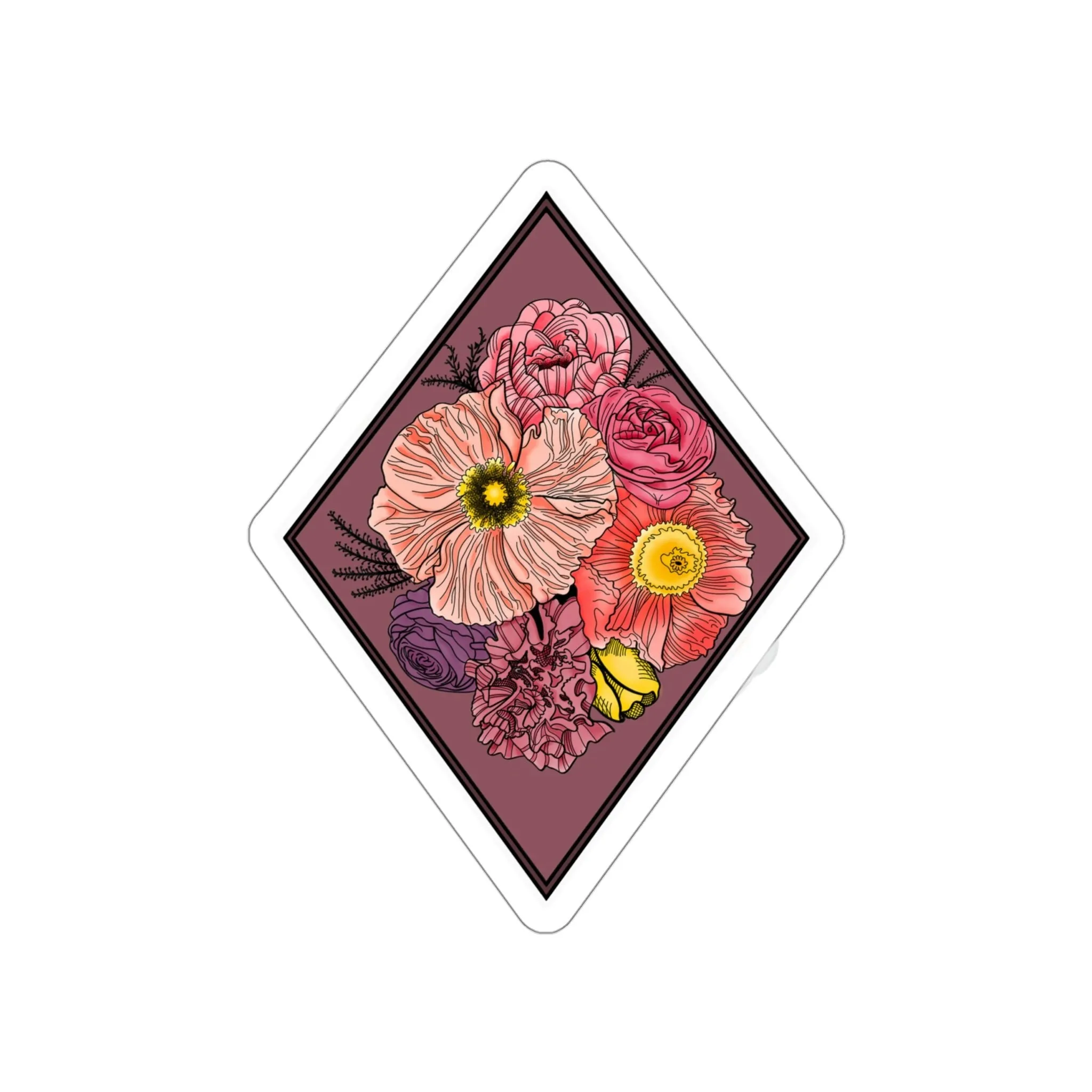 Spring Flowers Die-Cut Sticker