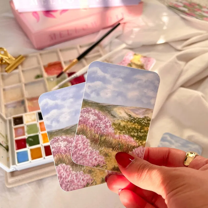 Spring Hillside Vinyl Sticker