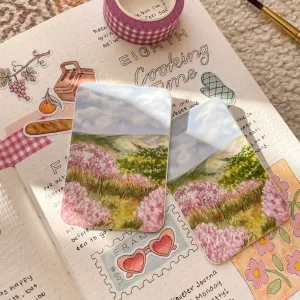 Spring Hillside Vinyl Sticker