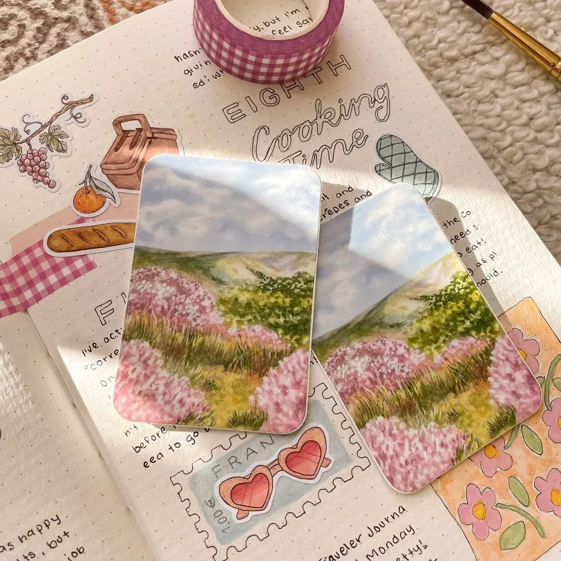 Spring Hillside Vinyl Sticker