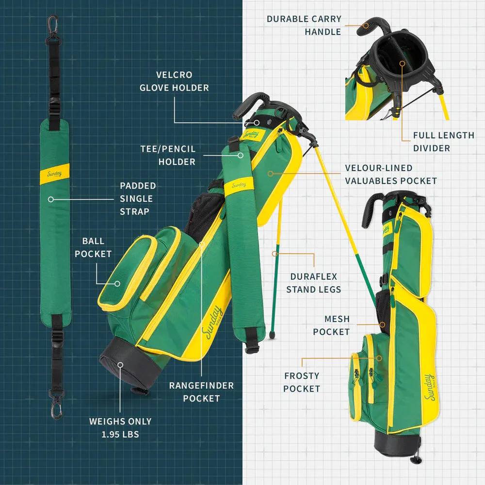 Sunday Golf Loma Golf Stand Bag (Bag Height 32") Augusta