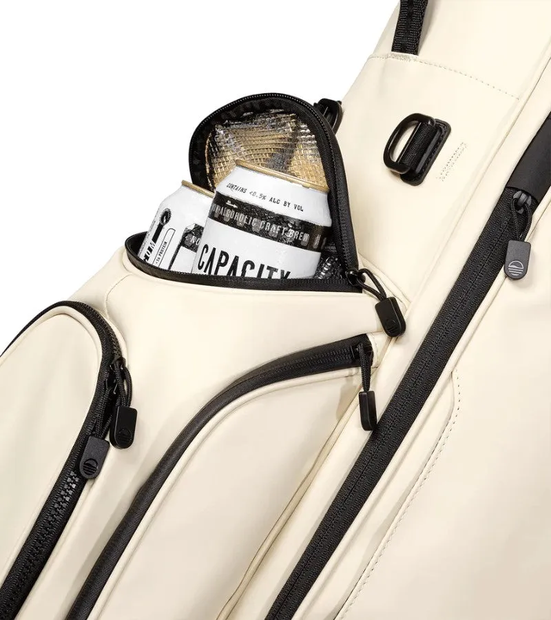Sunday Golf Ryder 23 Golf Stand Bag S-Class Cream Leather (Bag Height 35")