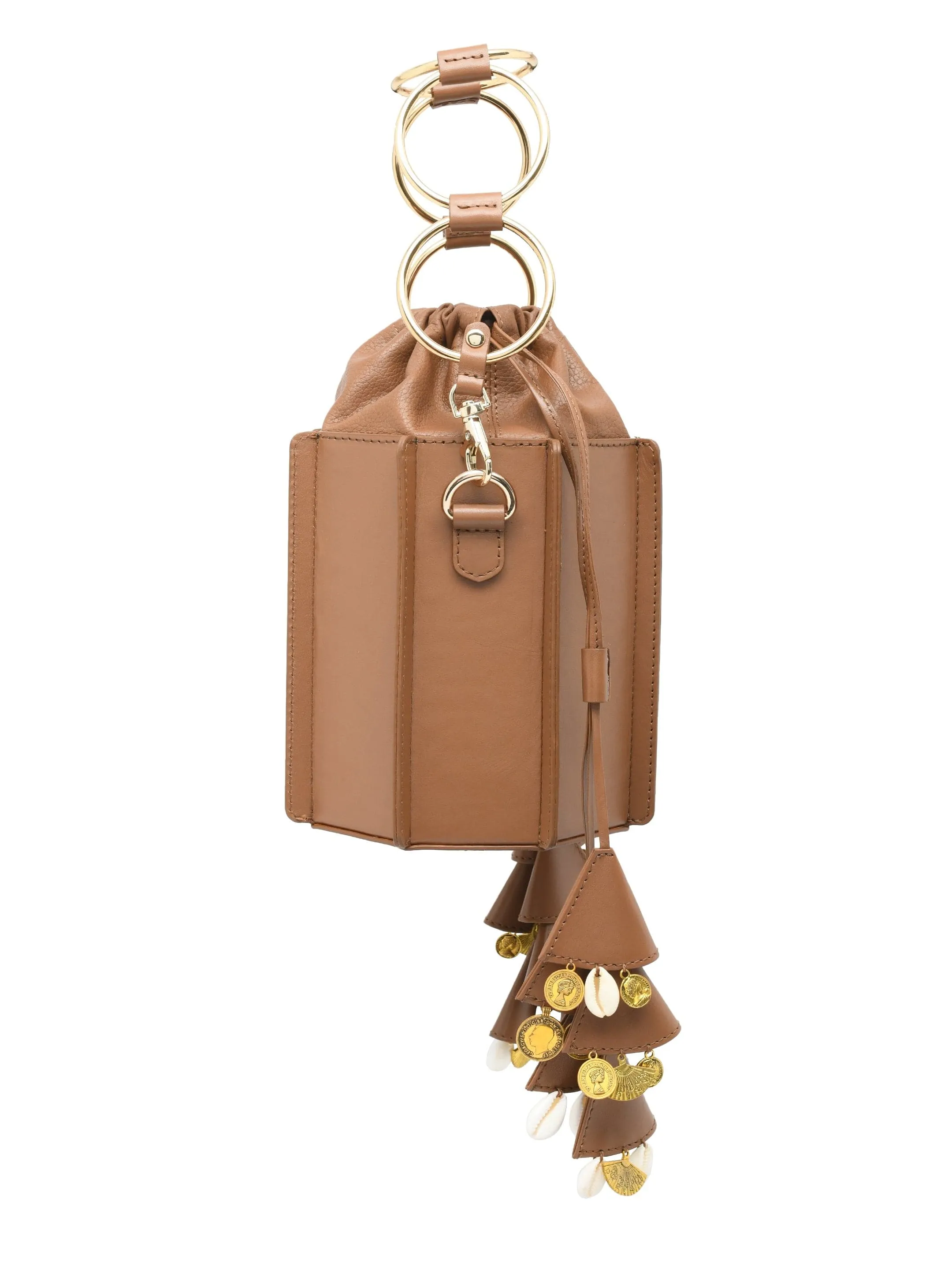 Sunlit Bucket Bag In Tan
