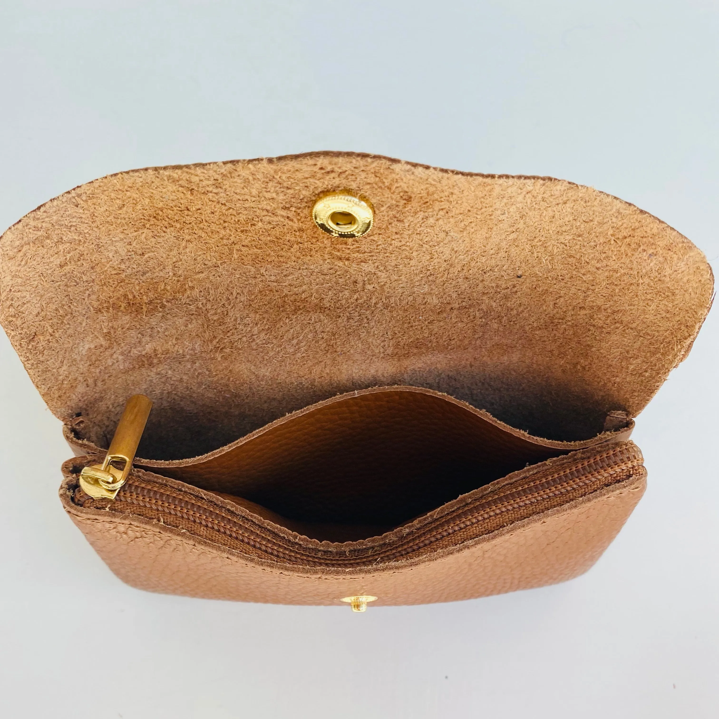 Tan Soft Leather Wide Purse