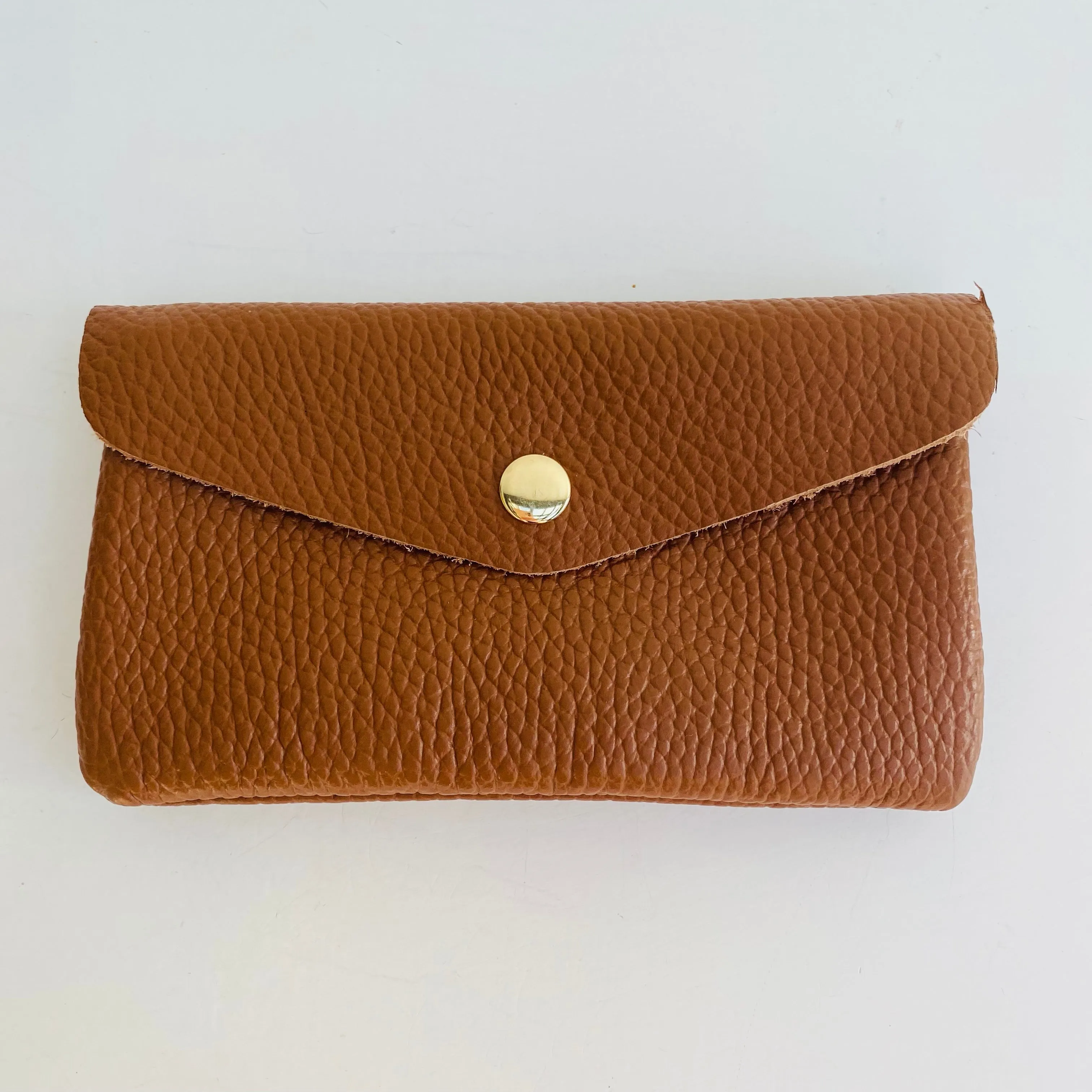 Tan Soft Leather Wide Purse