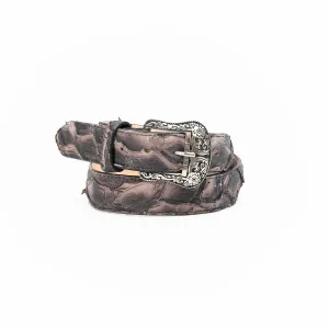 TANNER MARK EXOTIC BELT Monster Fish Bicolor Nicotine Matte Luxury Belt