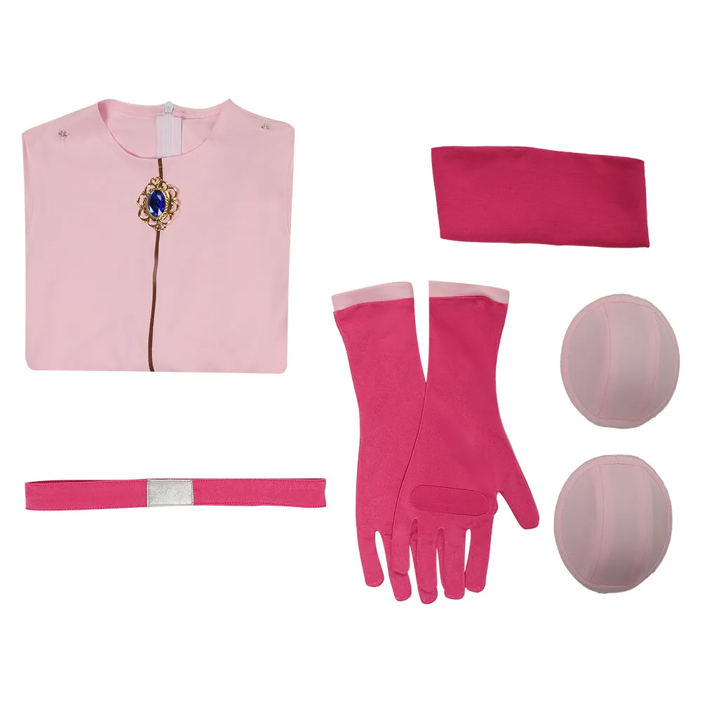 The Super Mario Bros. Movie-peach Kids Children Cosplay Costume Outfits Halloween Carnival Suit