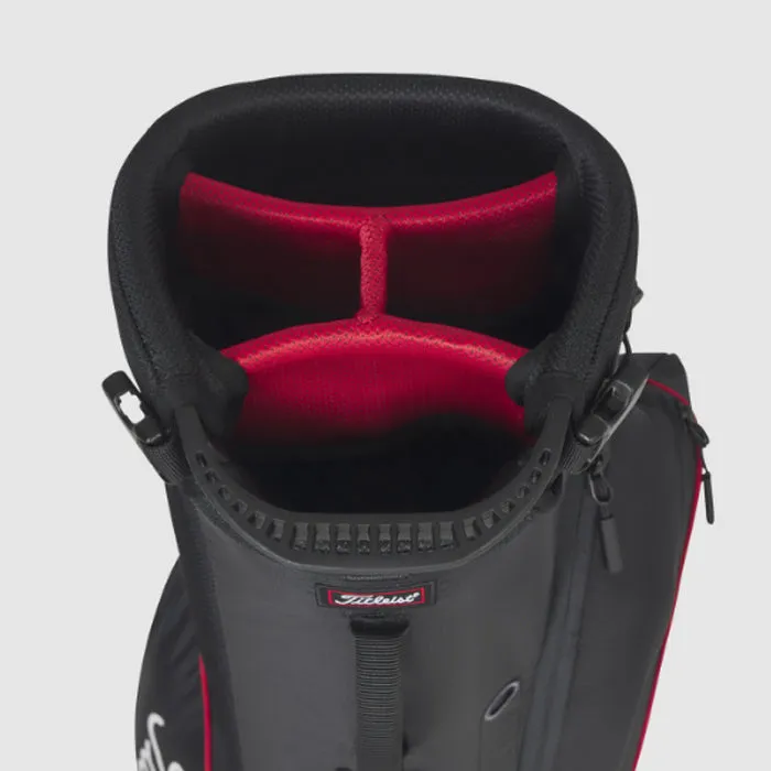 Titleist Players 4 Carbon Stand Bag - Black/Black/Red
