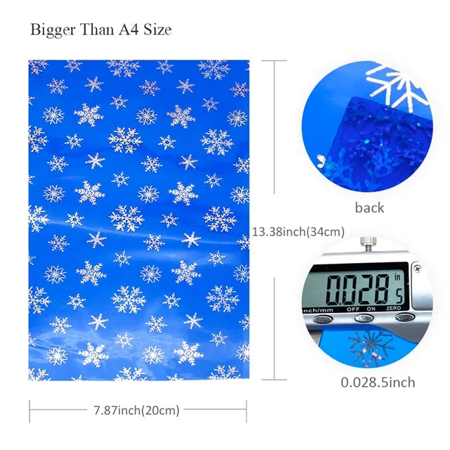 Transparent Hologram Snowflakes ~ Hot Pink & Silver ~ Bow Making ~ Craft Fabric Sheets