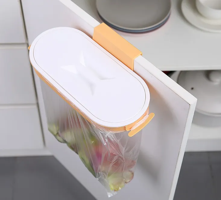 Trash bag holder towel rack