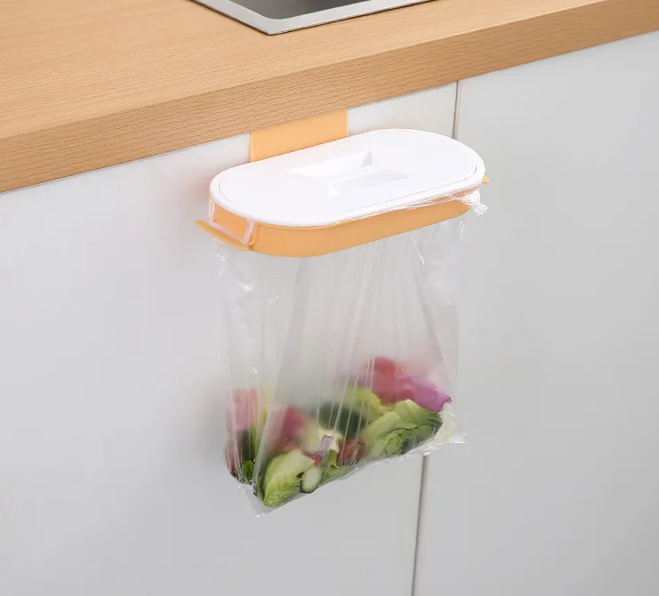 Trash bag holder towel rack