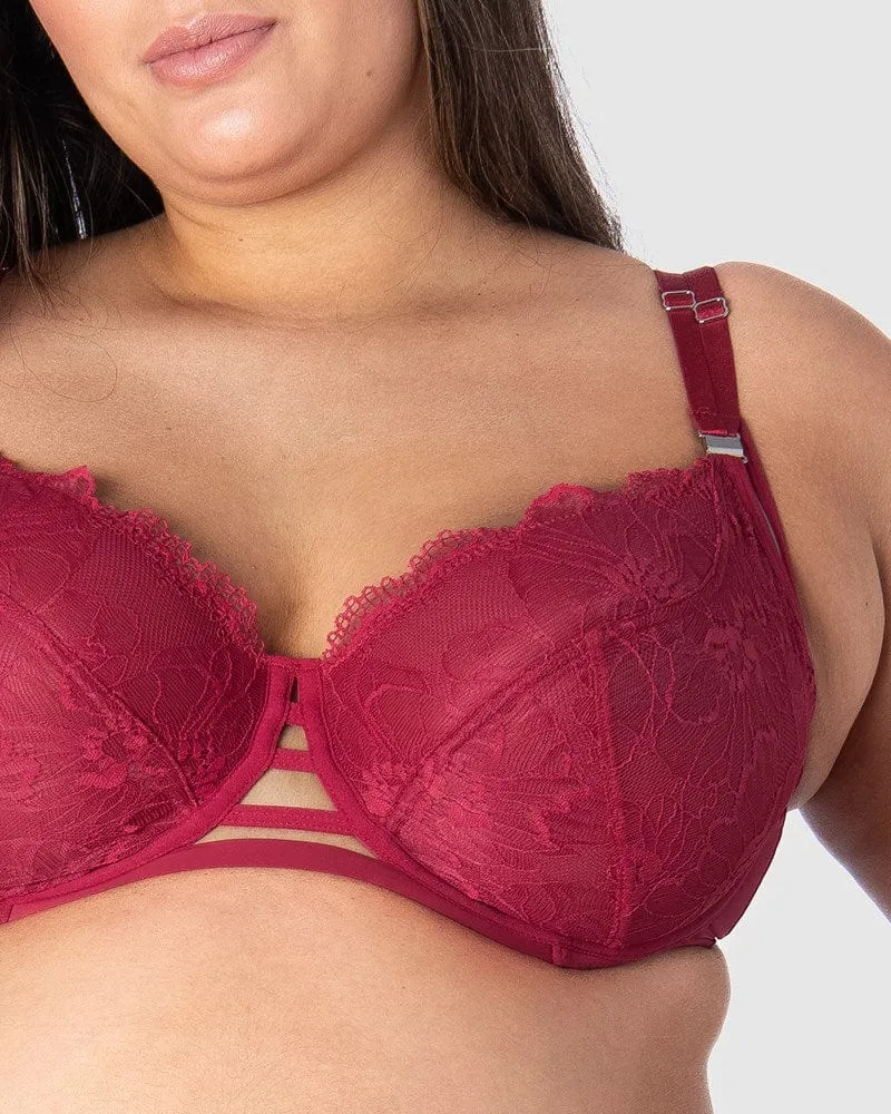 True Luxe Lace Nursing Bra - Persian Rose