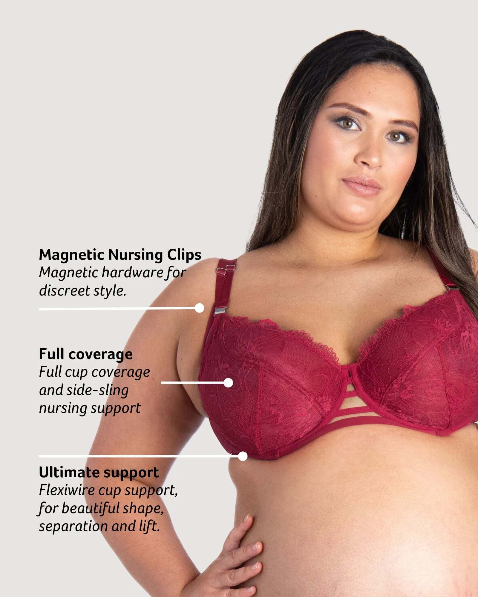 True Luxe Lace Nursing Bra - Persian Rose