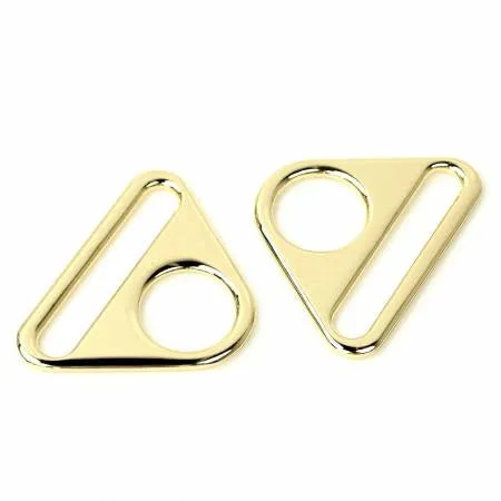 Two Triangle Rings 1 1/2" Gold - Sallie Tomato