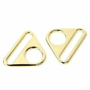 Two Triangle Rings 1 1/2" Gold - Sallie Tomato