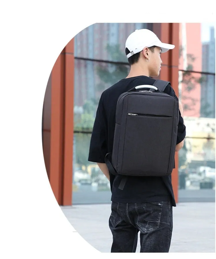 USB Charging Interface Backpack for School Laptop Black Bag for School Travel Business Black Backpack for School