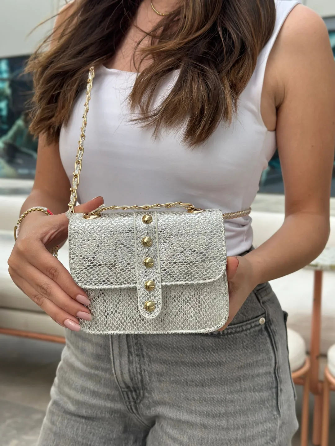 Véda Mini Silver Bag