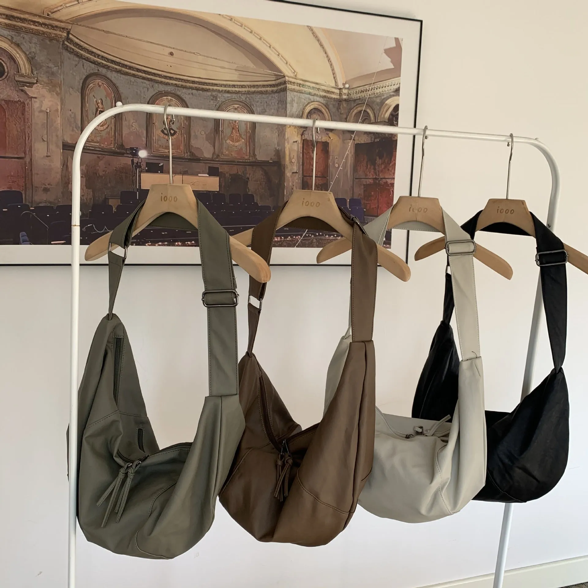 Vegan Leather Hobo Crossbody
