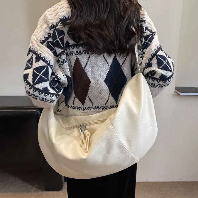 Vegan Leather Hobo Crossbody