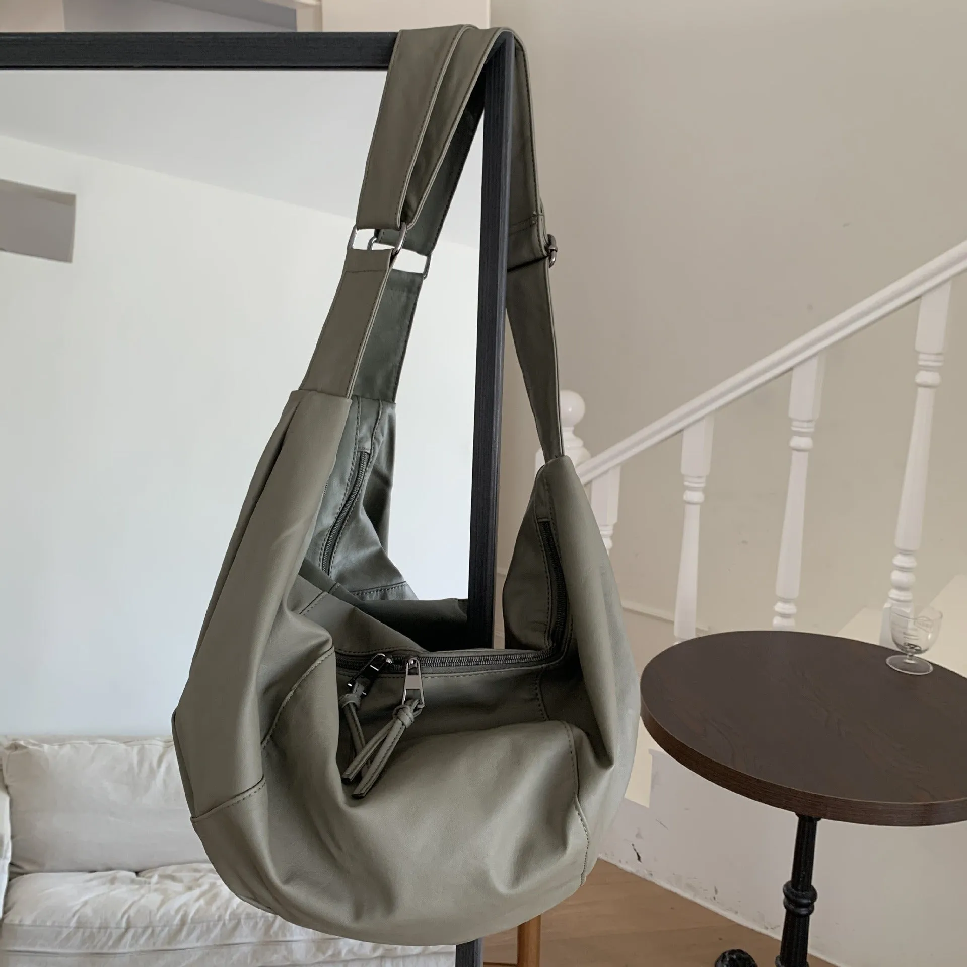 Vegan Leather Hobo Crossbody
