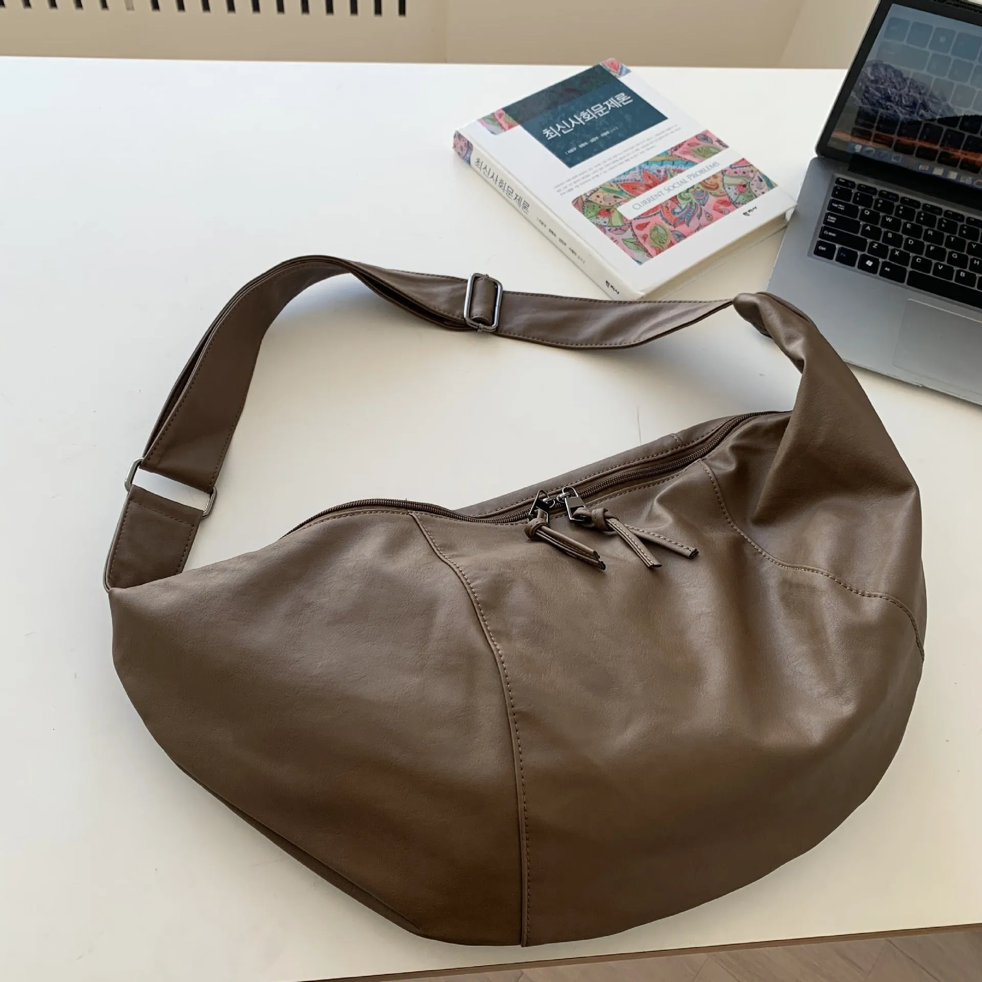 Vegan Leather Hobo Crossbody