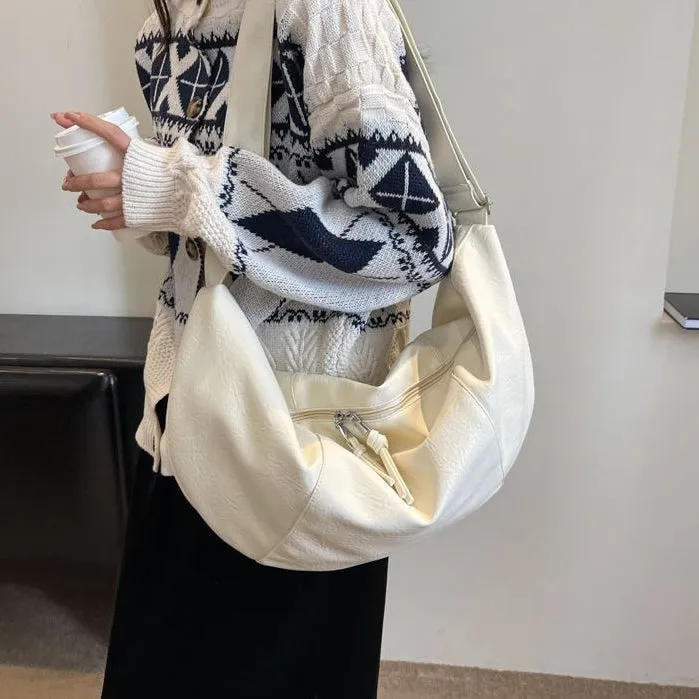 Vegan Leather Hobo Crossbody