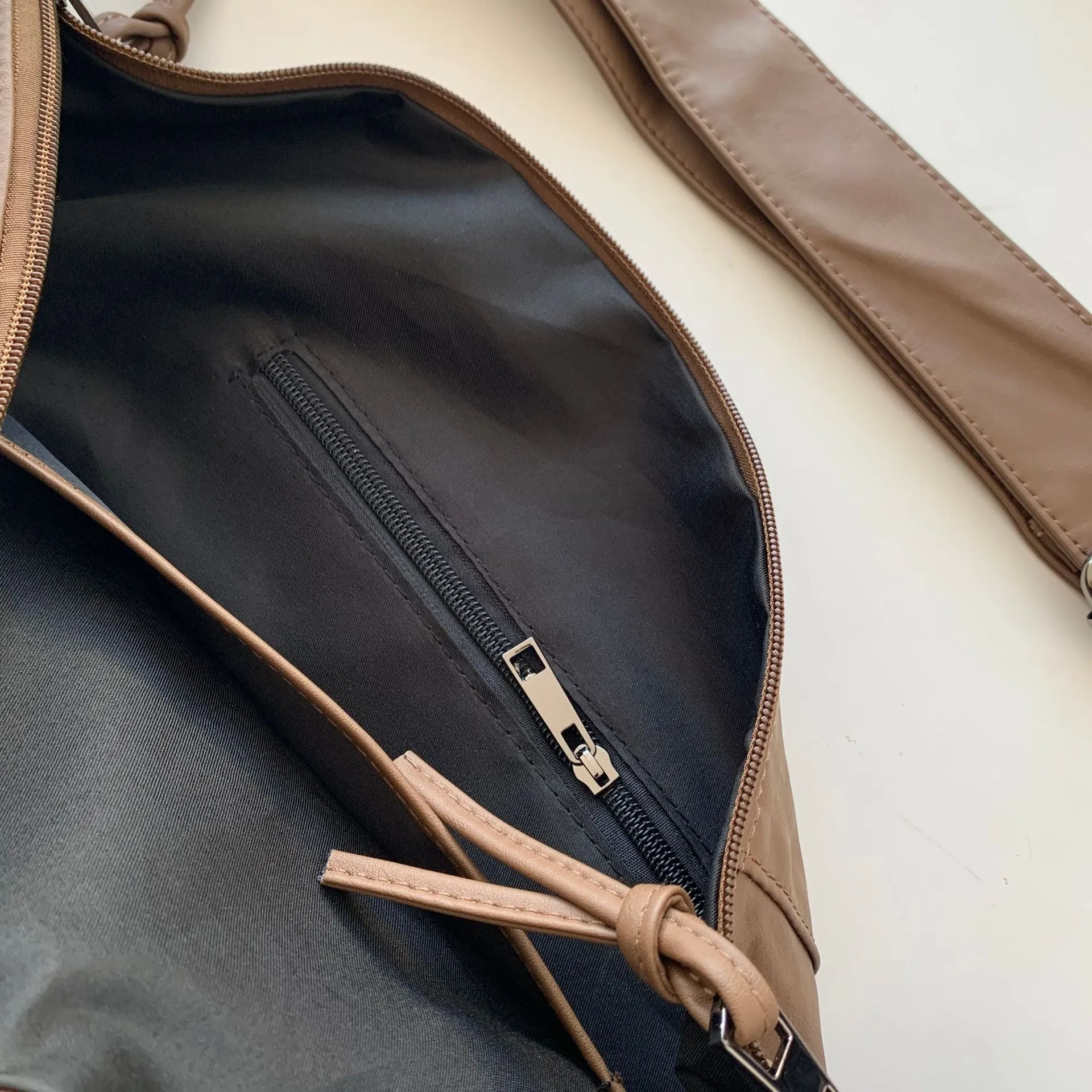 Vegan Leather Hobo Crossbody
