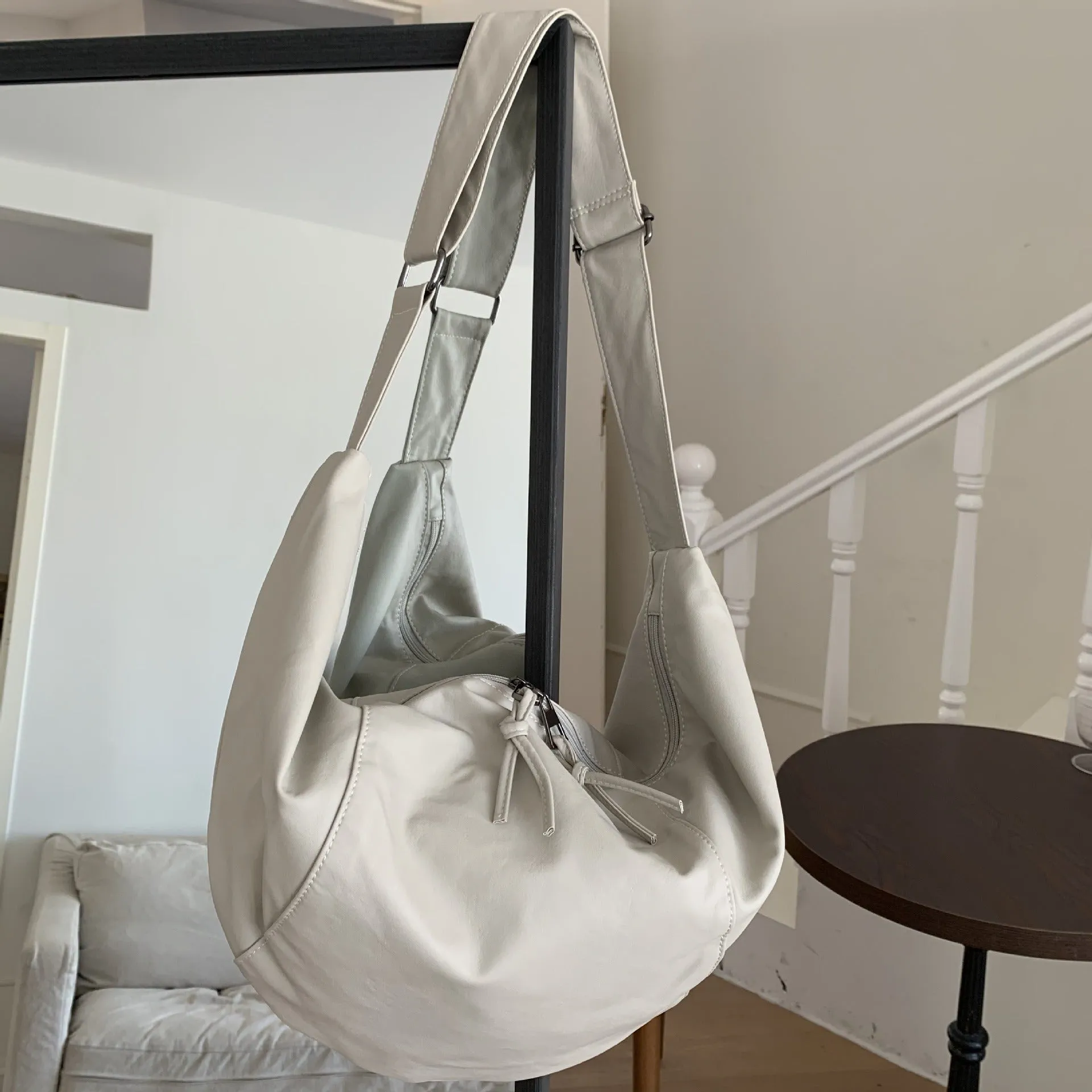 Vegan Leather Hobo Crossbody