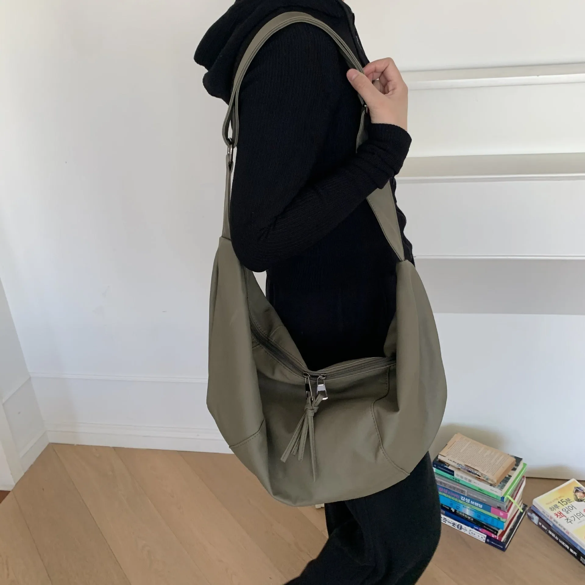 Vegan Leather Hobo Crossbody