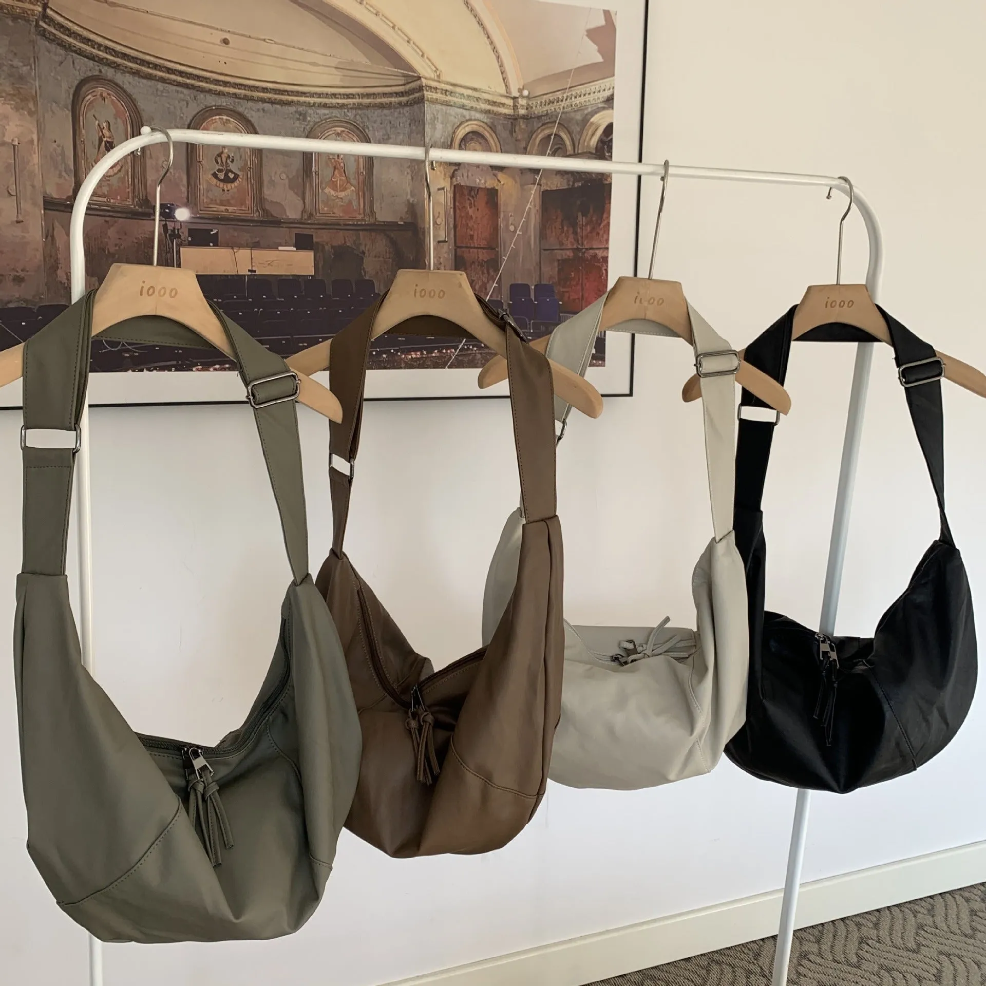 Vegan Leather Hobo Crossbody