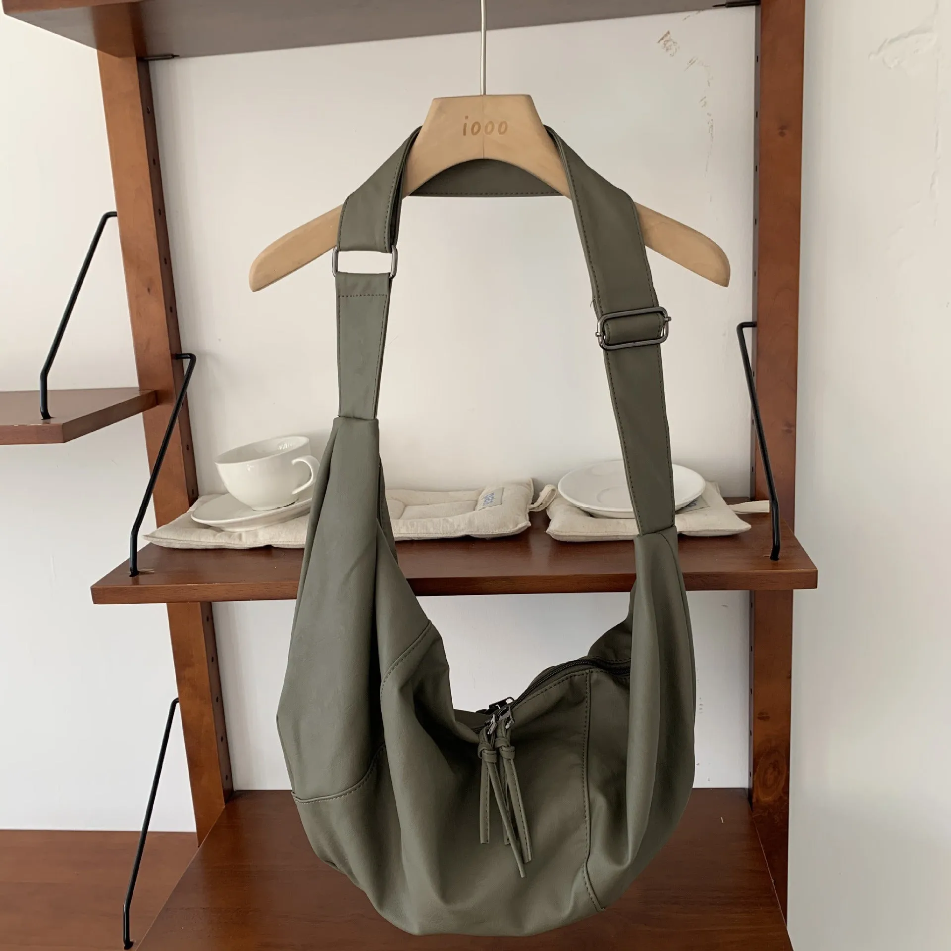 Vegan Leather Hobo Crossbody