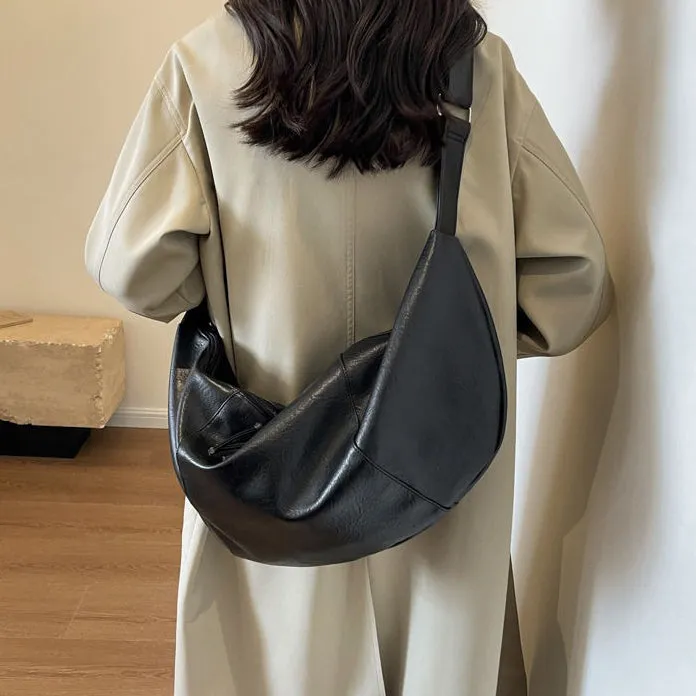 Vegan Leather Hobo Crossbody