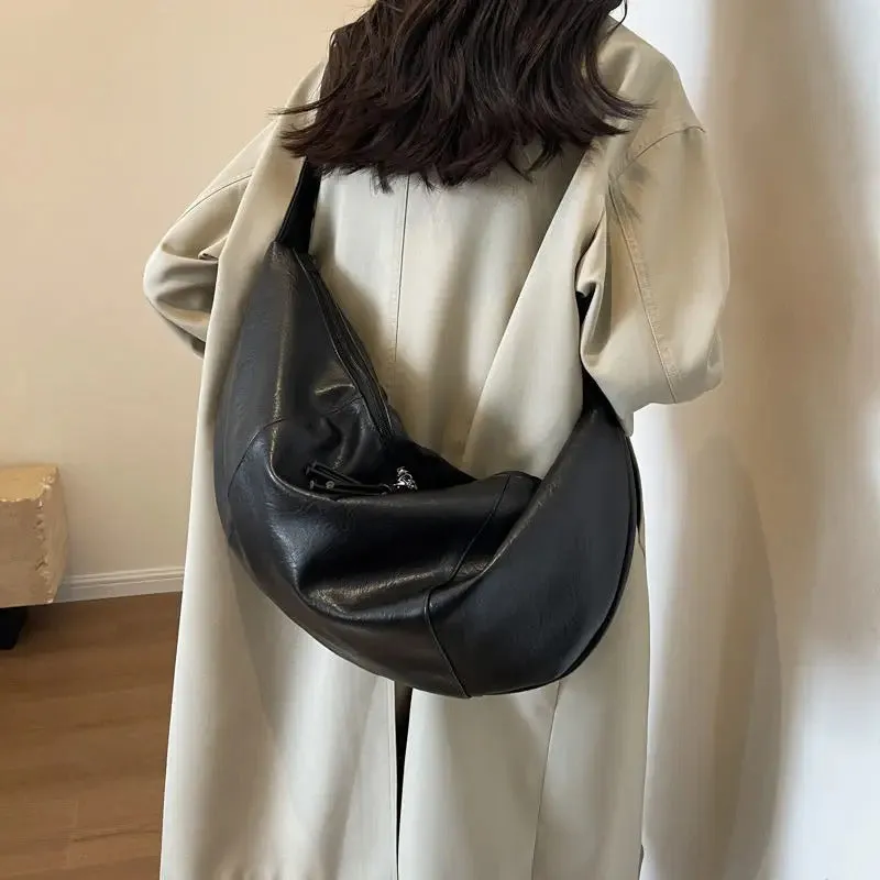 Vegan Leather Hobo Crossbody