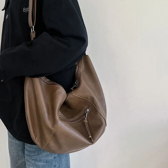 Vegan Leather Hobo Crossbody
