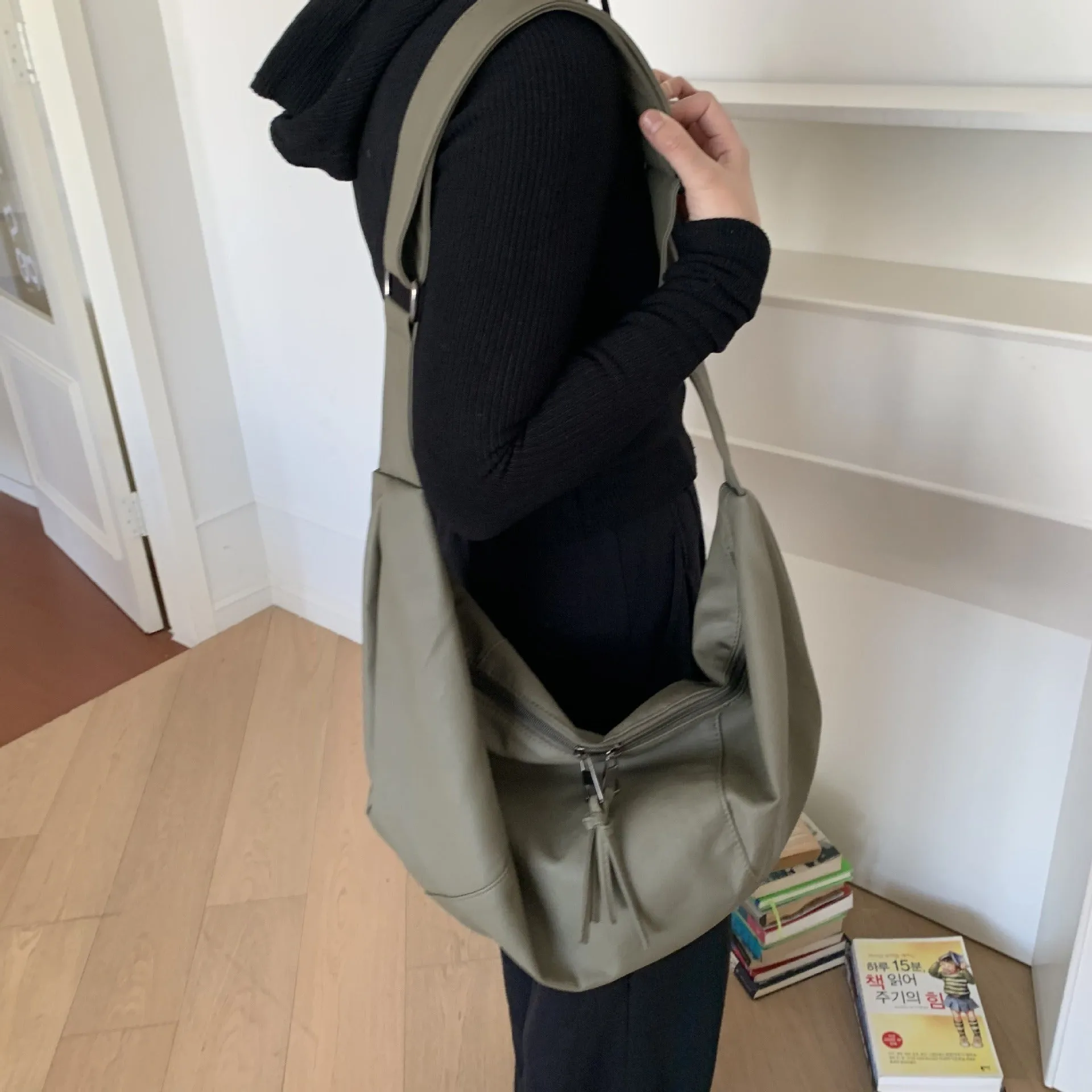 Vegan Leather Hobo Crossbody