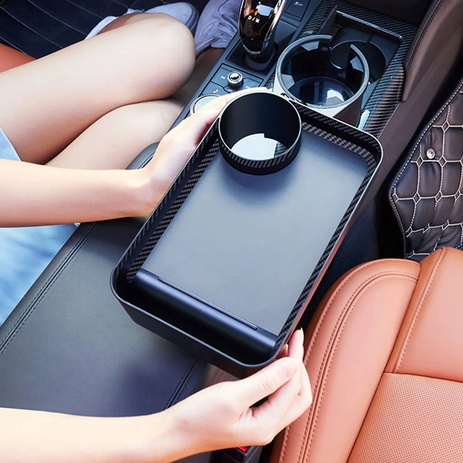 Vehicle Cup Holder Extender & Food Tray