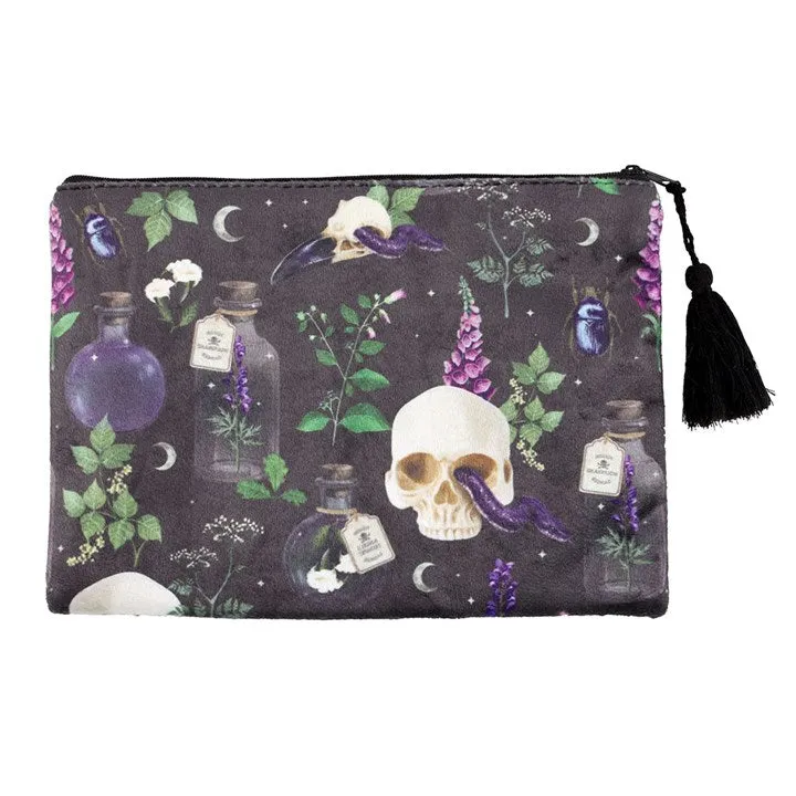 Venon & Vines Skull Print Pouch Bag
