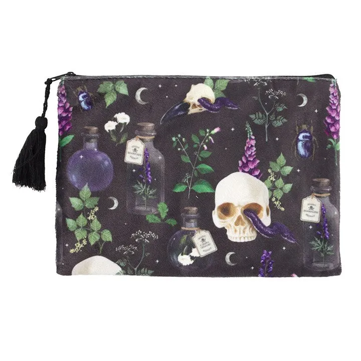 Venon & Vines Skull Print Pouch Bag