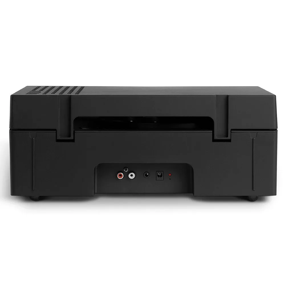 Victrola Revolution Go Turntable - Black   Entertainment Stand Bundle - Black
