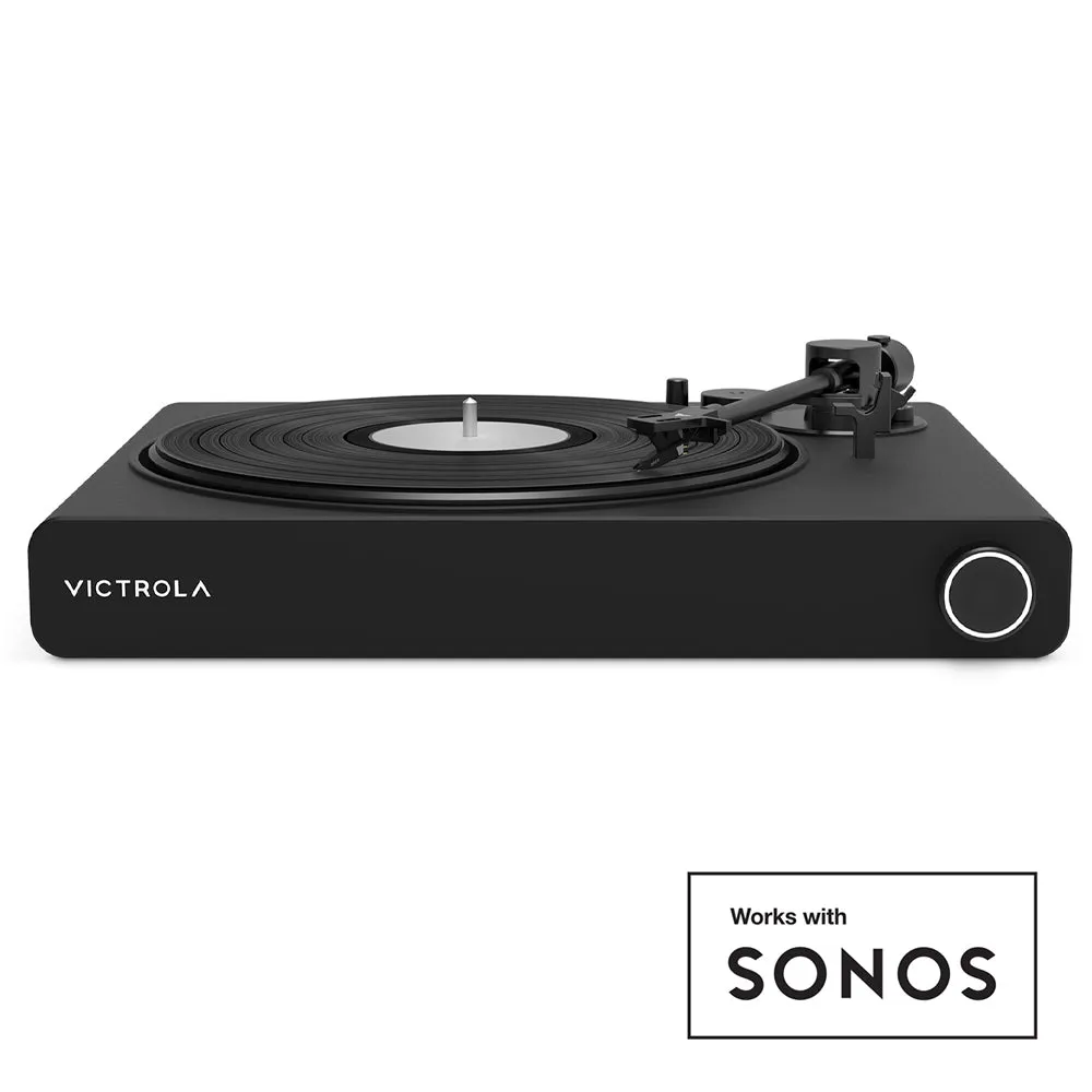 Victrola Stream Onyx Turntable   Crosley Soho Turntable Stand - Natural
