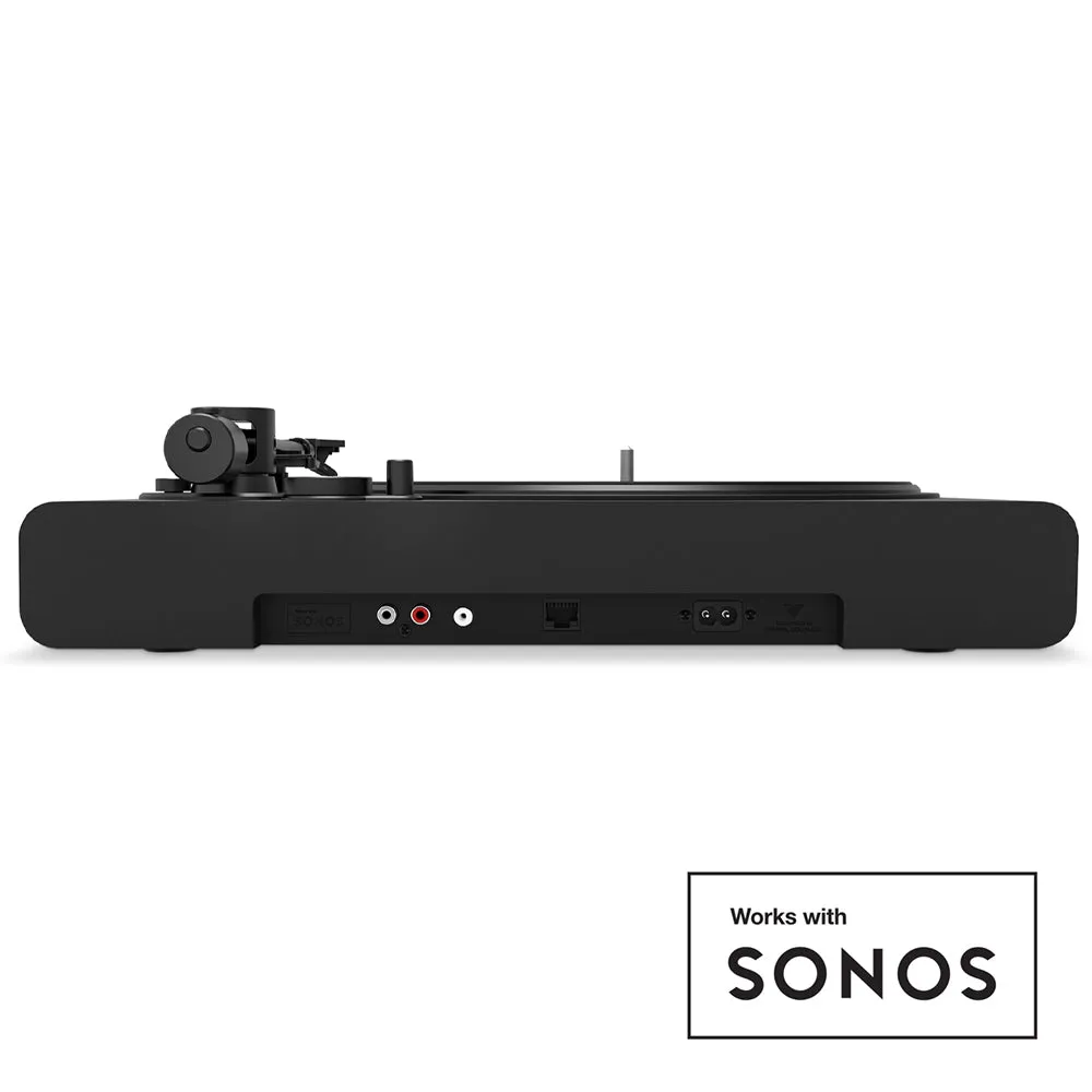 Victrola Stream Onyx Turntable   Crosley Soho Turntable Stand - Natural