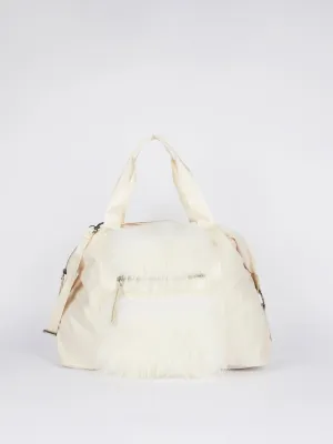 White Fur Detail Handbag