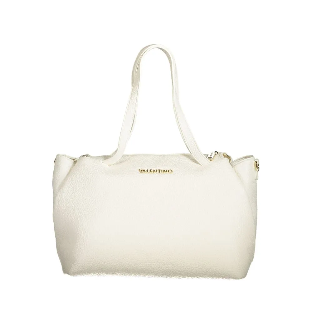 White Polyethylene Women Handbag
