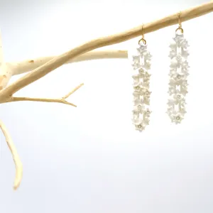 White Sakura Earrings