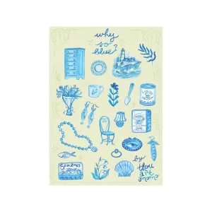Why So Blue Sticker Sheet