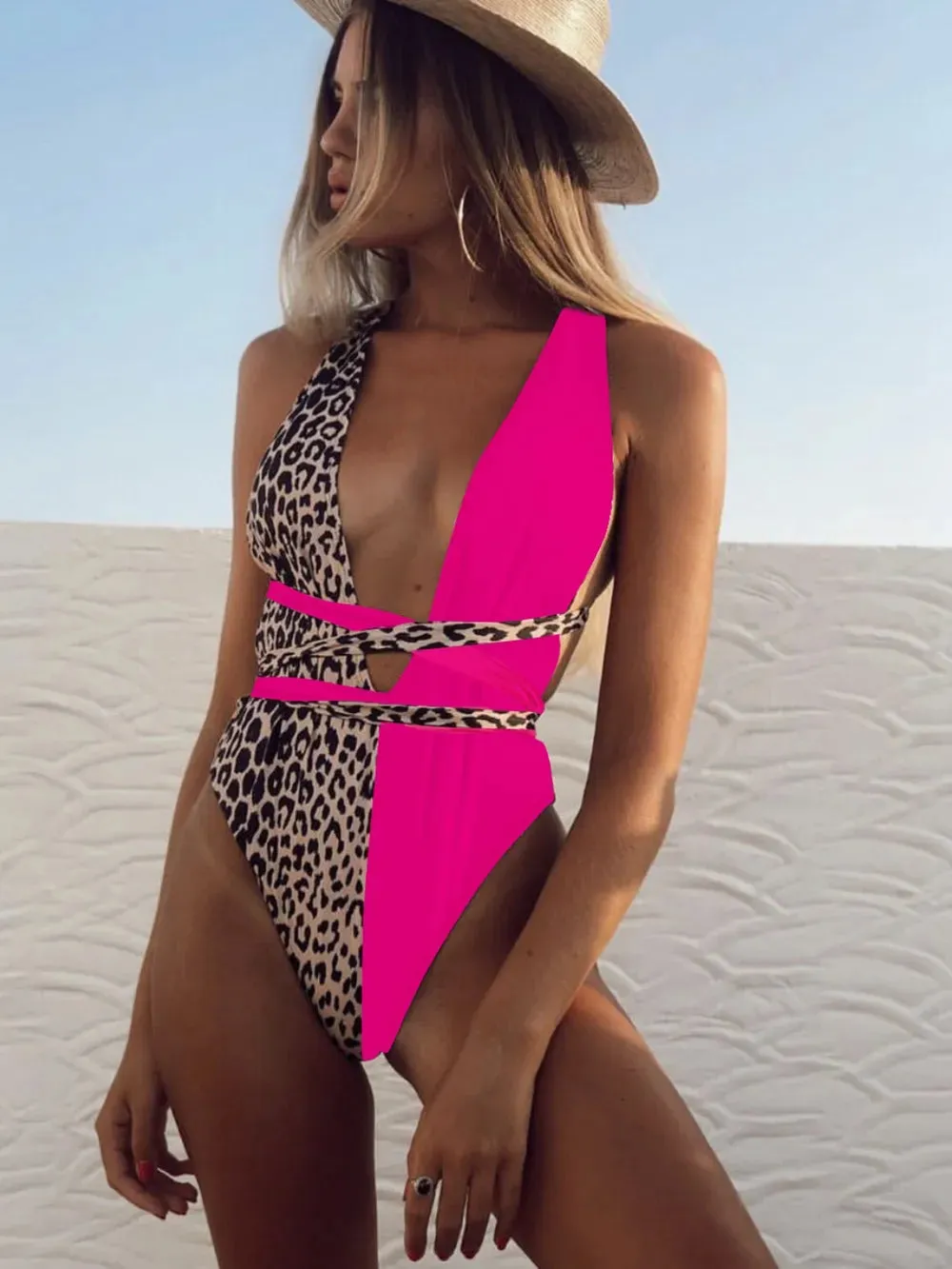 Wild Sands Leopard Plunge One-Piece