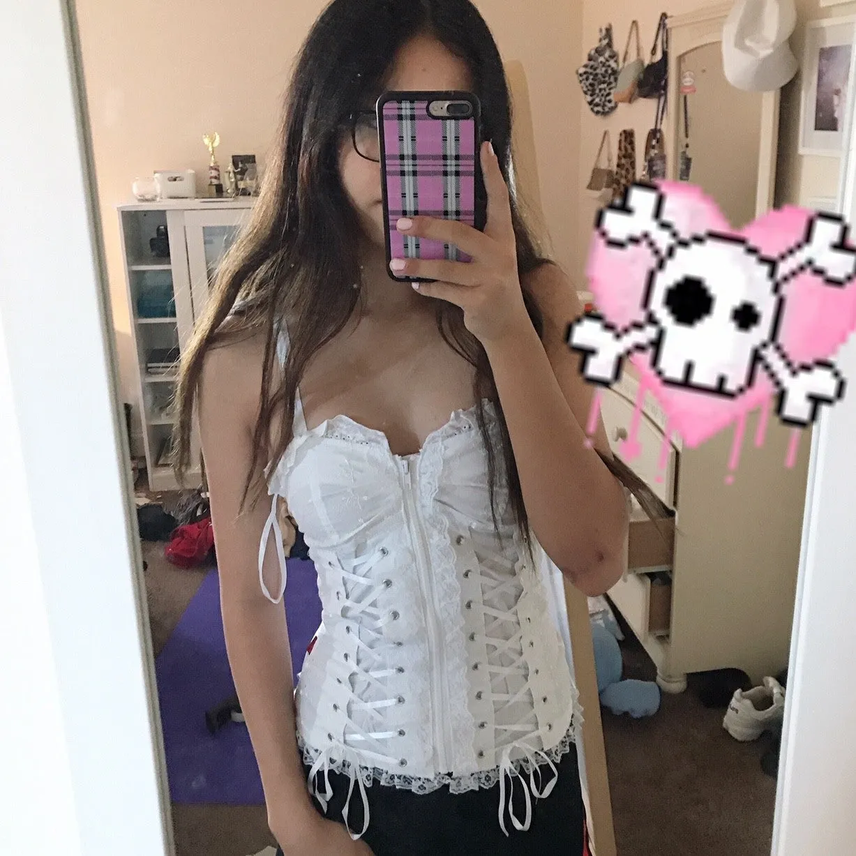 Women's Corset Lace Suspender Top