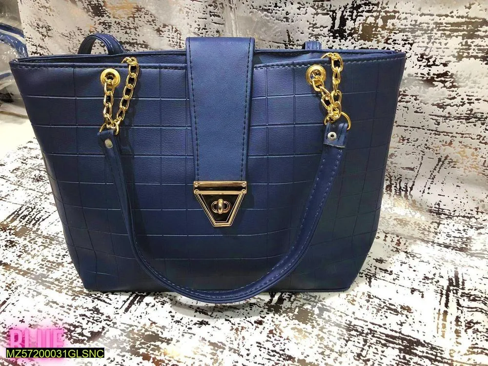 Women's PU Leather Textured Top Handle Shoulder Bag