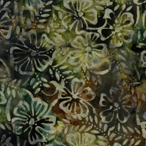 Woodland Petals â€“ Earth-Toned Floral Batik